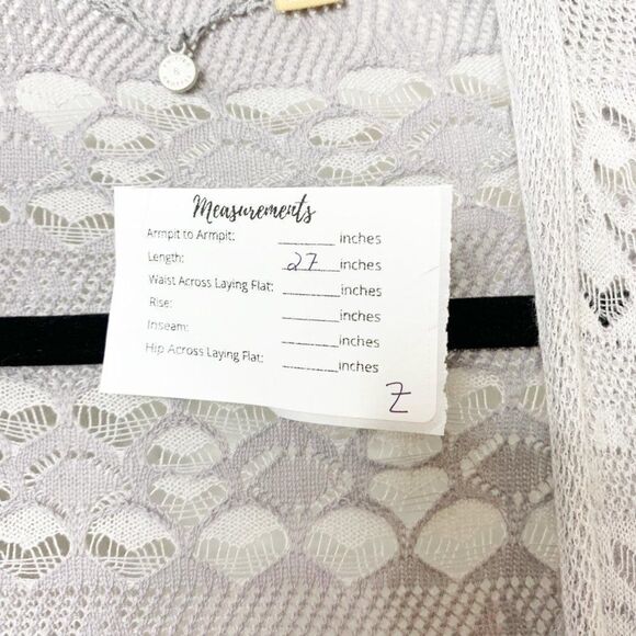 Knitted & Knotted Anthopoloie Womens Gray Tie Front Cardigan Sweater Medium - Picture 8 of 8